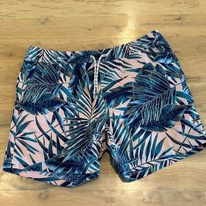 LAST CALL! J. Crew Tropical Blue and Pink Swim Trunks